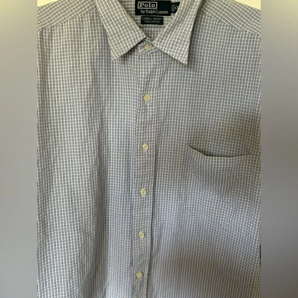 Polo Ralph Lauren Lowell Sport Check Button Down Shirt Size XXL Blue